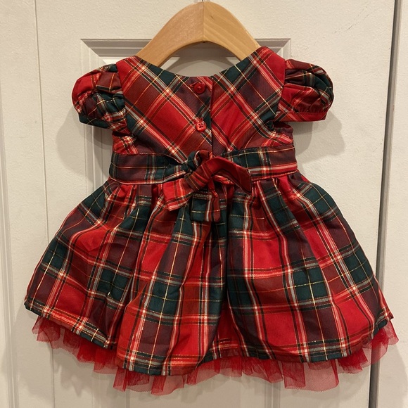 George Red, Green & Gold Plaid Holiday Dress - Picture 4 of 6